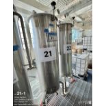 Bavarian DA-2 200 liter tank, gross volume 2.4 HL, net volume 2 HL, 14" W x 75" H, 1 1/2" discharge