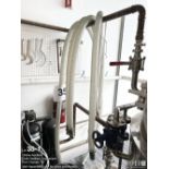 Lot: (4) clear 2.5" transfer hoses: (3) 10', (1) approximately 20'