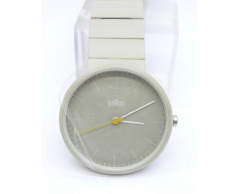 A gentleman's Braun ceramic bracelet wristwatch, BN0171 
