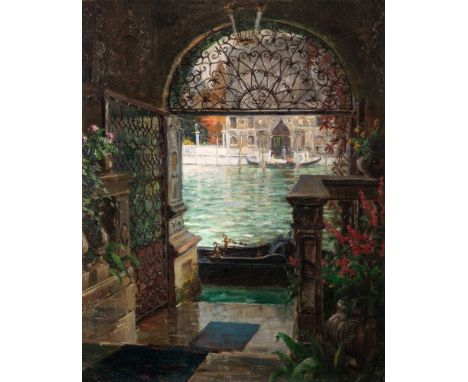 American, 1873-1948VeniceSigned Aston Knight/Paris (lr)Oil on canvas32 x 26 inches (81.3 x 66 cm)Exhibited:Ithaca, New York, 