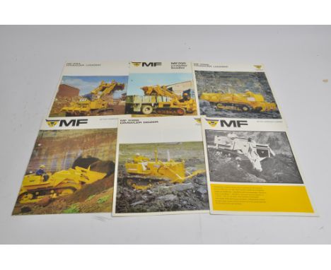 An interesting group of Massey Ferguson Farm plus Industrial / Construction sales literature / brochures including tractor re