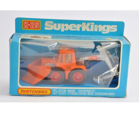 Matchbox Super Kings K-25 Muirhill Style Tractor and Snow plough. NM to M in Box.