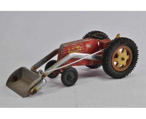 Fun Ho Early Aluminium and Plastic Tractor with Front Loader. G.
