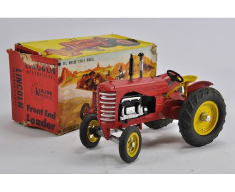 Lincoln International Massey Harris Tractor. Approx 1/20 scale. Complete and VG in F Box.