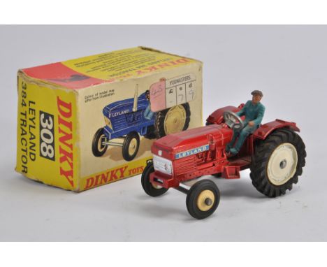 Dinky No. 308 Leyland 384 Tractor. Missing Exhaust, otherwise VG in F to G Box.