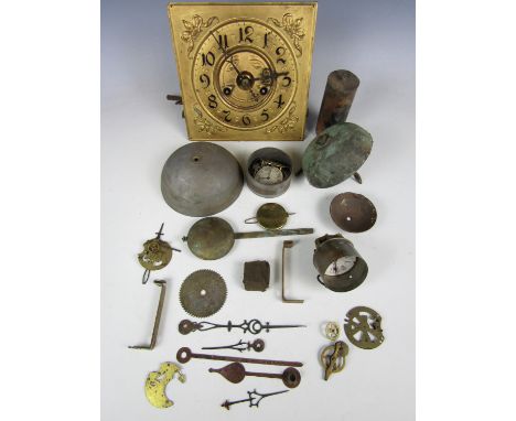 A clock dial and sundry parts