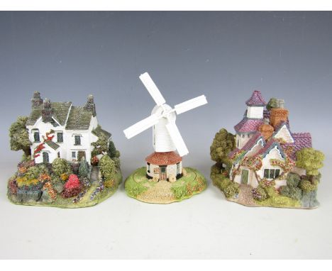 Three Lilliput Lane cottages comprising Rydal View, The Gables and Chiltern Mill