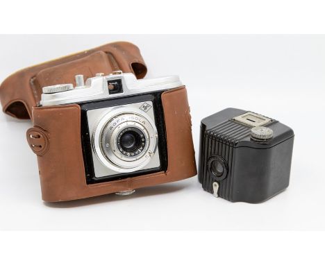 A Agfa Isola camera 1960/70's in brown case, plus a 1950's Baby Brownie