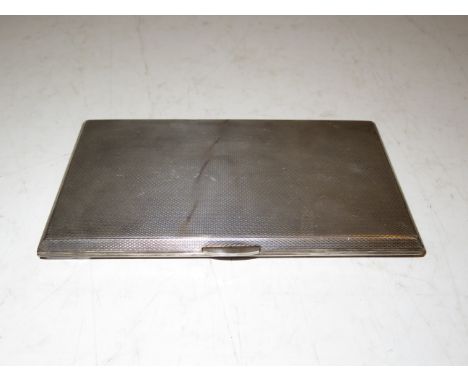 1940's Silver engine turned cigarette case(unpolished) Weight 239g