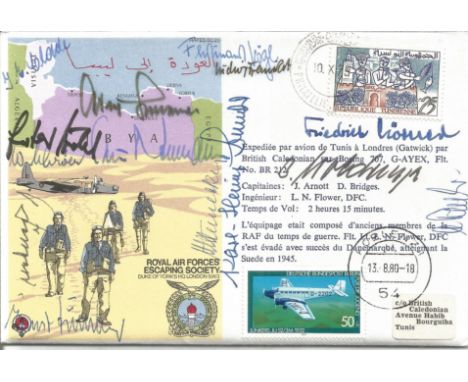 Luftwaffe JG27 Glorious Dozen-RAF Escaping Society cover signed by the following THIRTEEN Luftwaffe pilots, Adolf Galland, Ed