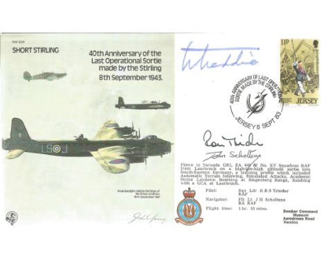 Pathfinders WW2 Hamish Mahaddie signed Bomber cover, also signed by 2 RAF pilots who flew the covers. Good condition. All aut