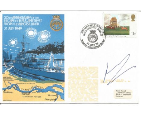 Lieut Cmdr K. S. Hett RN signed 30th Anniversary of the Escape of HMS Amethyst From the Yangtze River 31 July 1949 unflown FD