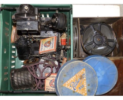 A Pathescope 'Baby' 9.5mm film projector with accessories - a/f.