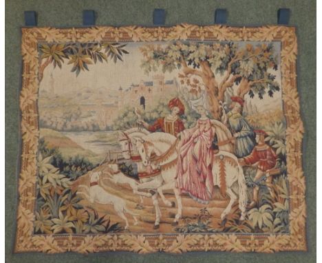 A small Franklin Mint tapestry style wall hanging, 36" x 45".