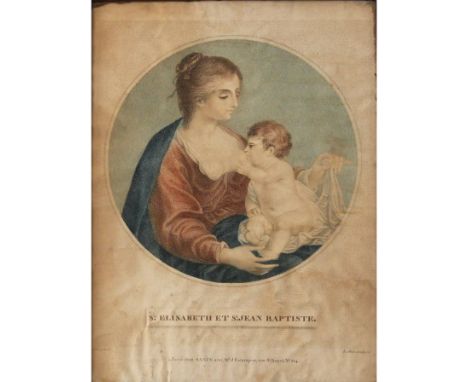 Stampa acquerellata in cornice mogano. Secolo XIX. Cm 25x19Watercolor print in mahogany frame. 19th century. 25x19 cm