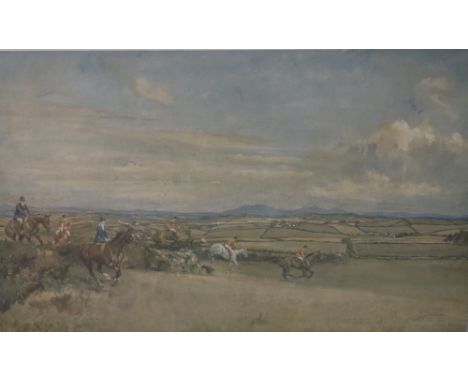 Lionel Edwards (1878 - 1966)"The Carlow Hunt," & "The County Down Stag Hounds," a pair of coloured hunting prints, both signe
