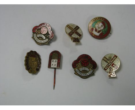 Rotherham United Supporters Club Enamel Badges, by Fattorini x 2, 2 x Windmill badges, (one stamped coffer), 'The Millers' Mi