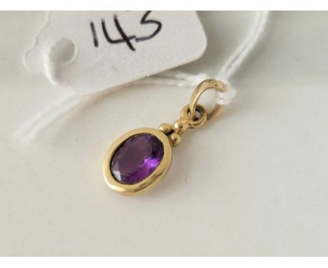 A amethyst pendant 9ct