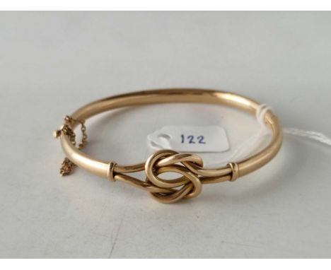 A ANTIQUE KNOT BANGLE 15CT GOLD 14 GMS