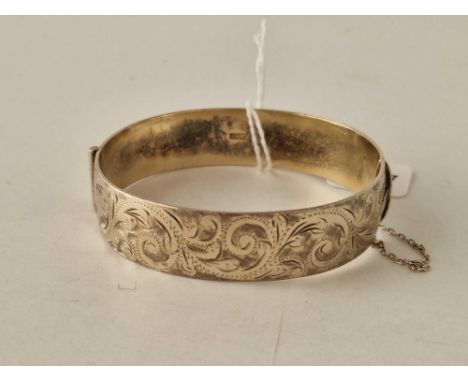 A silver hinged bangle, 48 g