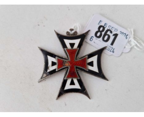 A Scottish Maltese cross decorated with enamel by J Law
