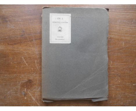 SAYERS, D.L.   Op. 1.   1st.ed. 1916, Blackwell, Oxford, 8vo orig. wrps. with paper label. First published work by Dorothy L.