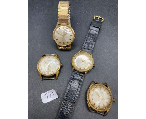 Four vintage gents wrist watches