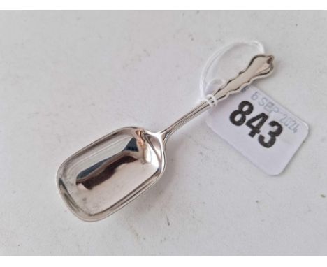 A caddy spoon with shovel shaped bowl, London 1929 by M&amp;W