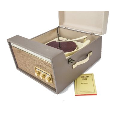 Record player, Ferranti RP1041 with deck made by Collaro, bought in 1961 with paperwork, excellent condition - untested 