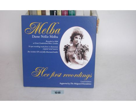 Melba, Historic Masters vinyl pressings of Melba's fist recording session in 1904 (8 records plus CD in box) 