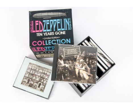 Led Zeppelin / Box Set, Ten Years Gone - thirteen CD Box Set with Concert Tickets, Photos and Poster - light wear to Box corn