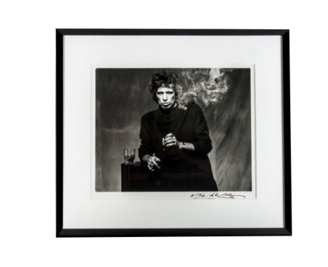 Keith Richards/ Bob Carlos Clarke, A fine black and white gelatin silver print photograph by Bob Carlos Clarke (1950-2006) si