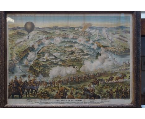 The battle of Paardeberg old framed print 