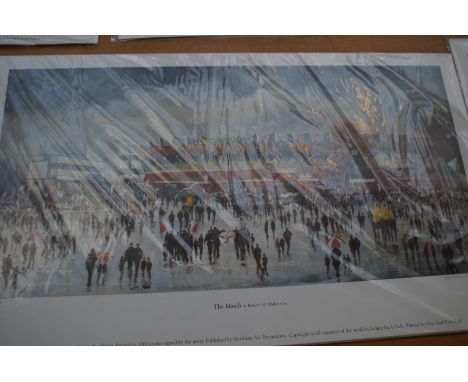 Bernard McMullen limited edition print with double blind stamp &amp; signed in pencil ' The match'