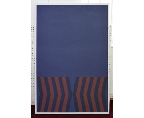 Derek Holland (1927 - 2014) acrylic on canvas, 'Event' 152cm x 100cm, signed, titled and dated 1968 on reverse, framed. Exhib