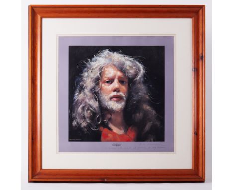 Robert Lenkiewicz (1941-2002) Self Portrait, a limited edition print, No 58/450, with personal inscription, framed and glazed