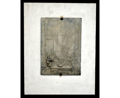 ATTRIBUTED TO DON MCKINLAY; ciment fondu panel on board, abstract, 50cm x 34cm, unframed.Provenance: from the estate of Stanl