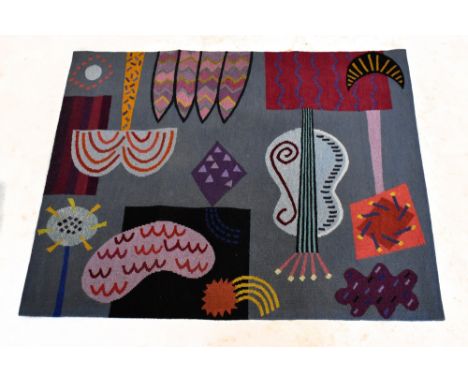 LIZA COLLINS; a tapestry wall hanging ‘Roulade Garden’ 110x135cm, signed and dated 1987 to panel.&nbsp;