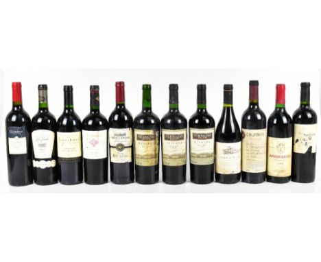 MIXED WORLD; twelve mixed bottles of red wine including one bottle of Calabria Private Bin Shiraz Viognier, 2006, 75cl, 14%, 