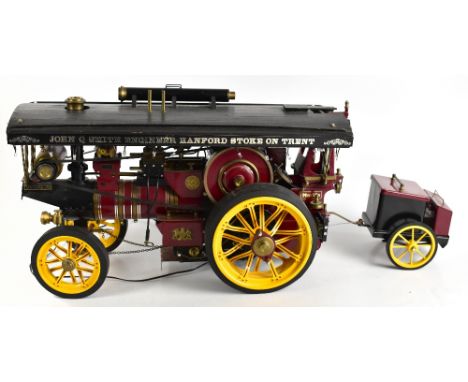 MARKIE MODELS; a live steam model of a showman's road locomotive engine 'John Q Smith, Engineers, Handford, Stoke on Trent', 