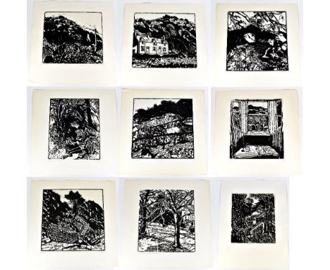 STANLEY DOBBIN (1932-2021); a collection of nine artist proof prints comprising 'Greenhouses Glenthorne', The Moat of Mark II
