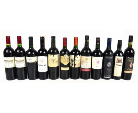 MIXED WORLD; twelve assorted of red wine including Domaines Barons de Rothschild (Lafite) Los Vascos Grand Reserve 2008, 750m