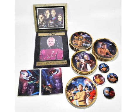 STAR TREK; THE NEXT GENERATION; a portrait panel of Captain Jean-Luc Picard, signed in silver pen, limited edition 4938/5000,