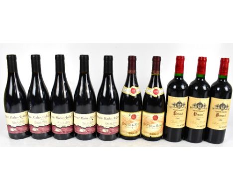 FRANCE; ten bottles of mixed red wine including five bottles of Domaine Roche-Audran, Cotes-du-Rhone 2005 (10).PLEASE NOTE: T