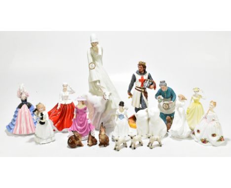 ROYAL DOULTON; ten assorted figures comprising HN3675 'Richard the Lionheart', HN2249 'The Favourite', HN4586 'Springtime', H