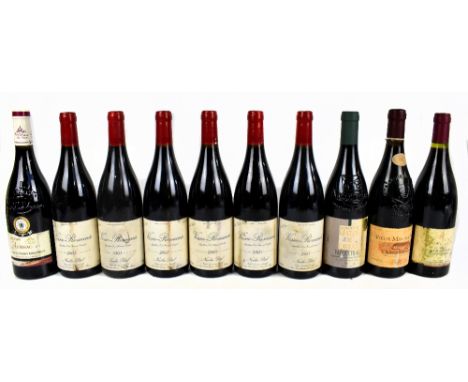 FRANCE; ten bottles of mixed red wine including six bottles of Vosne-Romanee, Nicolas Potel 2005, 750ml, 13%, etc (10).PLEASE