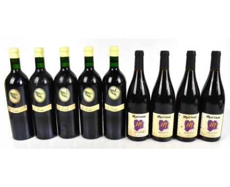 FRANCE; nine bottles of mixed red wine including five bottles of Le Cedre, 1999, 750ml, 13% (9).PLEASE NOTE: These items are 