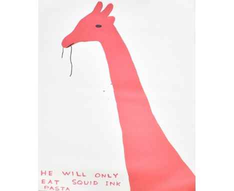 DAVID SHRIGLEY (born 1968); off-set lithograph, 'He Will Only Eat Squid Ink Pasta', 80 x 60cm, unframed.