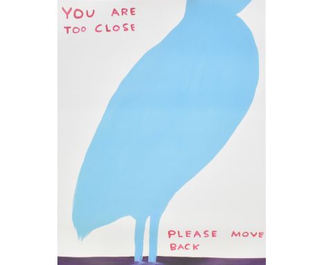 DAVID SHRIGLEY (born 1968); off-set lithograph, 'Please Move Back', 80 x 60cm, unframed.