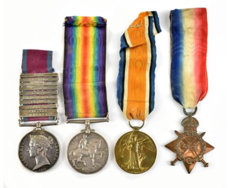 A rare 1848 General Service Medal awarded to Robert Porsland (sic), C.Sergeant, 9th Foot, with ten clasps; Nive, Nivelle, St.